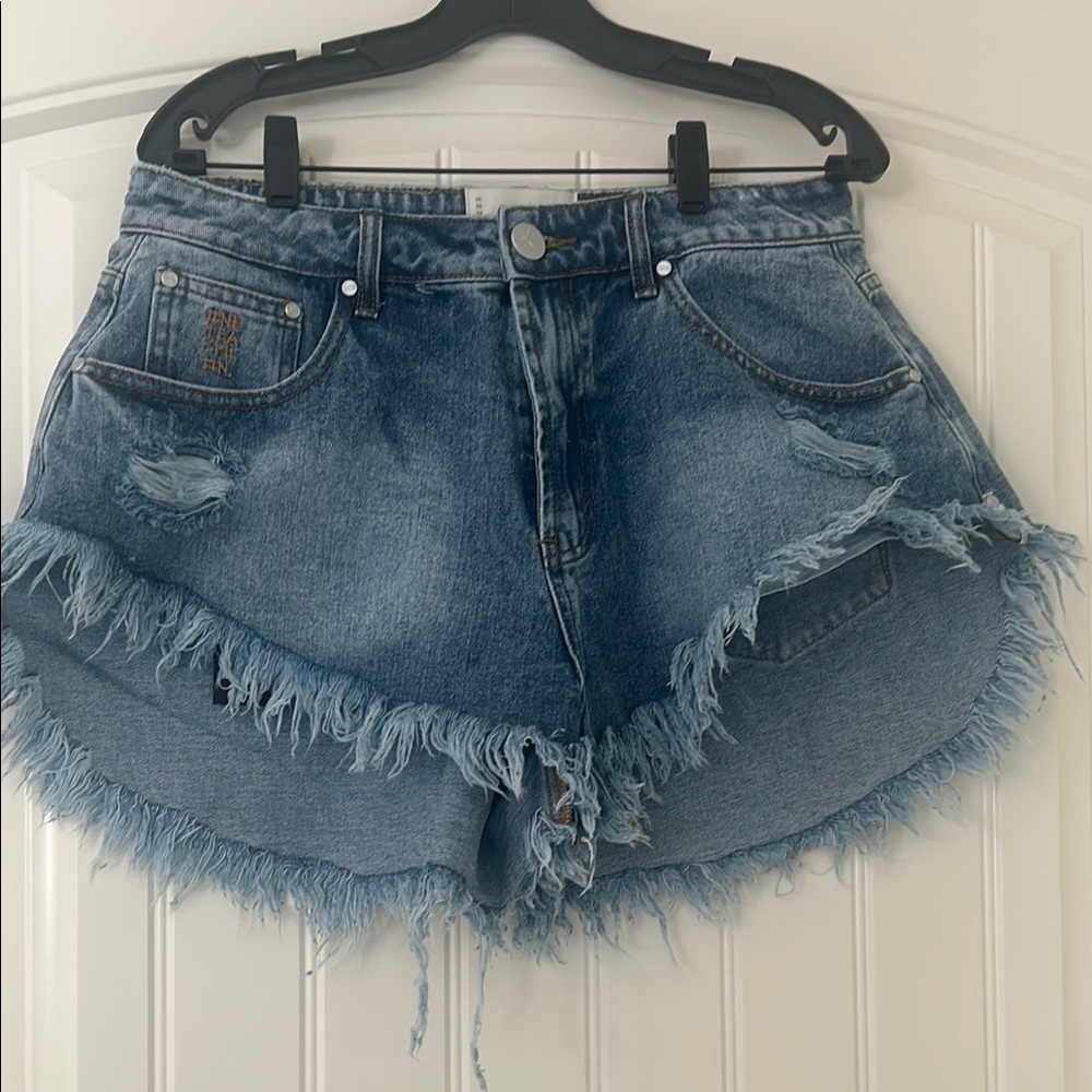 NWT One Teaspoon Denim Frayed Hem Women's Shorts